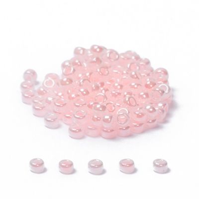 11/0 Perles de rocaille Miyuki, Rondes (environ 2 mm), Couleur : Pale Pink Ceylon, 24 gr. 