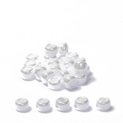 11/0 Miyuki Rocailles beads, round (approx. 2 mm), colour: White Ceylon, 24 gr. 