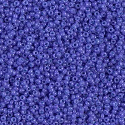 15/0 perles de rocaille Miyuki, rondes (environ 1,5 mm), couleur : Dyed Opaque Purple, tube d'environ 8,2 grammes 