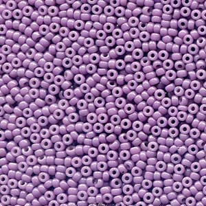 15/0 Miyuki Rocailles Perlen, Rund (ca. 1,5 mm), Farbe: Duracoat Opaque Dyed Purple, Röhrchen mit ca. 8,2 Gramm 