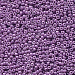 15/0 Miyuki Rocailles Perlen, Rund (ca. 1,5 mm), Farbe: Duracoat Opaque Dyed Dark Purple, Röhrchen mit ca. 8,2 Gramm 