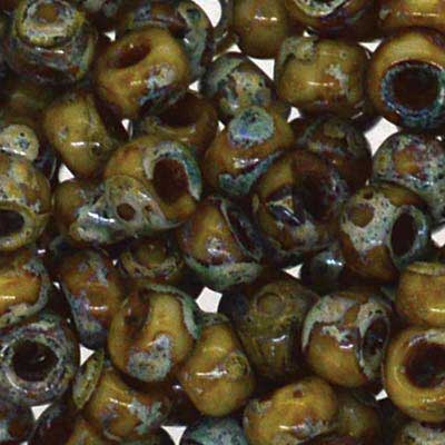15/0 Miyuki Rocailles Perlen, Rund (ca. 1,5 mm), Farbe: Picasso Brown, Röhrchen mit ca. 8,2 Gramm 