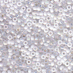 15/0 Miyuki Rocailles Perlen, Rund (ca. 1,5 mm), Farbe: Mix White Medley , Röhrchen mit ca. 8,2 Gramm 