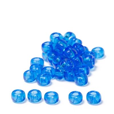 6/0 perles de rocaille Miyuki, rondes (environ 4 mm), couleur : Sapphire Transparent, 20 gr. 