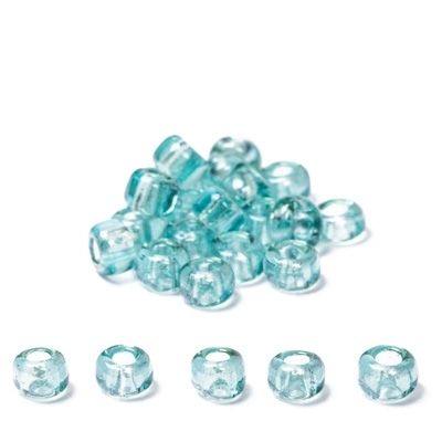 6/0 perles de rocaille Miyuki, rondes (env. 4 mm), couleur : Sea Foam Luster, env. 20 gr. 