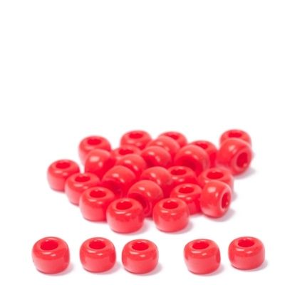 6/0 Miyuki Rocailles beads, round (approx. 4 mm), colour: Red Opaque, 20 gr. 