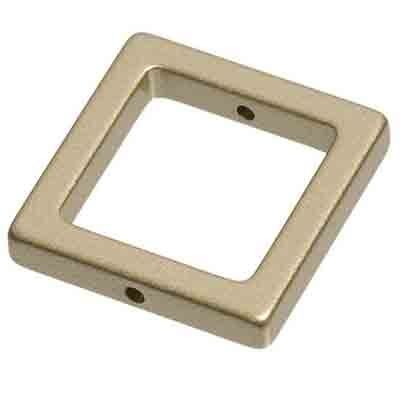 Metalen effectelement vierkant 30 mm, goudkleurig mat 