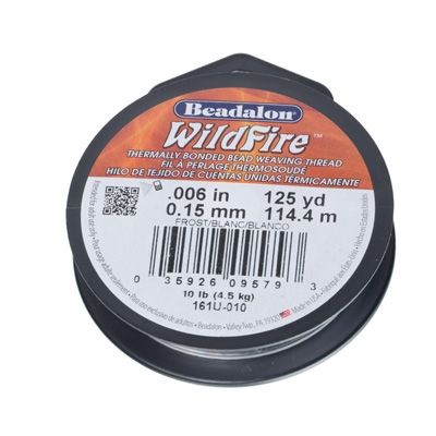 Beadalon Wildfire, diameter 0,15 mm, lengte 114,4 m, wit 