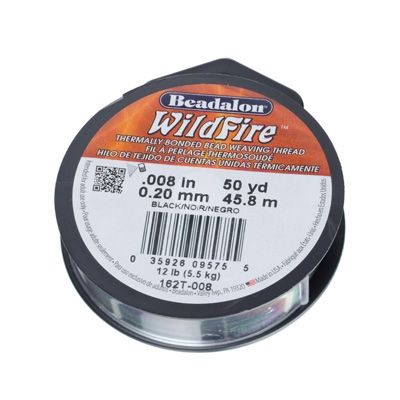 Beadalon Wildfire, diameter 0,20 mm, lengte 45,8 m, zwart 