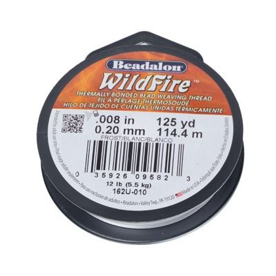 Beadalon Wildfire, diameter 0,20 mm, lengte 114,4 m, wit 