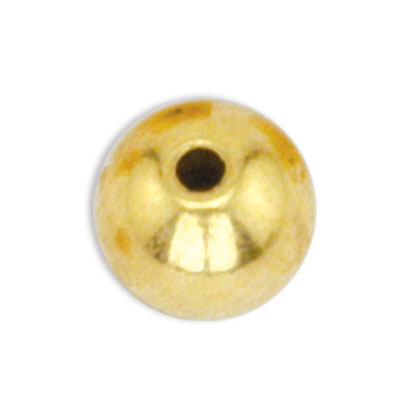 Beadalon Memory-Wire end cap for gluing in, ball, diameter approx. 5 mm, gold-coloured, 10 pcs. 