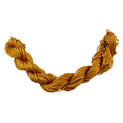 Macramé and jewellery ribbon, diameter 1 mm, 22 metre package, light brown 