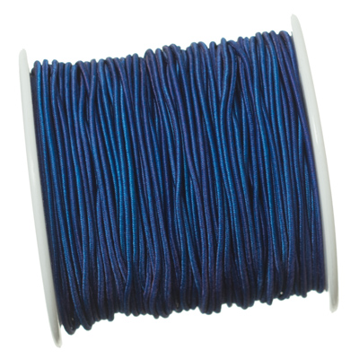 Cordon en caoutchouc, diamètre 1,0 mm, longueur 20 m, bleu 