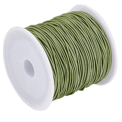 Rubber cord, diameter 1.0 mm, length 20 m, olive 