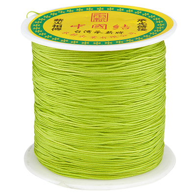 Macramé and jewellery ribbon, diameter 0.5 mm, light green,roll with approx. 137 m (150 yards) 