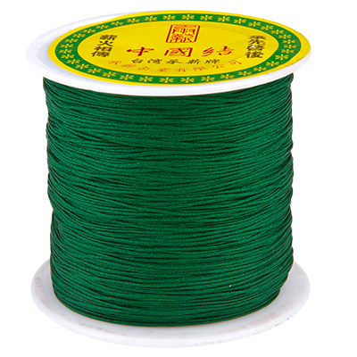 Macramé and jewellery ribbon, diameter 0.5 mm, dark green,roll with approx. 137 m (150 yards) 