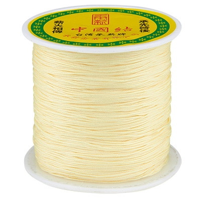Macramé and jewellery ribbon, diameter 0.5 mm, lemon yellow,roll with approx. 137 m (150 yards) 