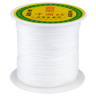 Macramé and jewellery ribbon, diameter 0.5 mm, white,roll with approx. 137 m (150 yards) 