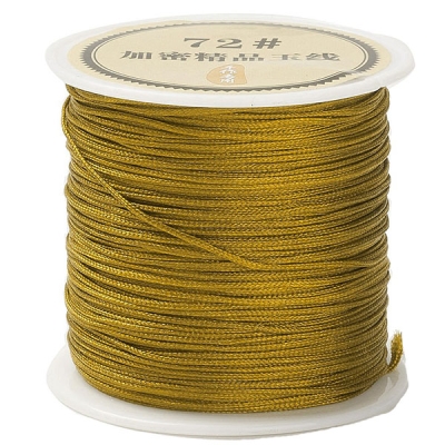 Nylonband für Makramee, Durchmesser 0,8 mm, Rolle mit 45 m, Farbe: Olivgrün 