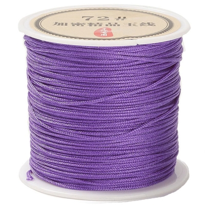 Nylonband für Makramee, Durchmesser 0,8 mm, Rolle mit 45 m, Farbe: Violett 