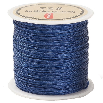 Nylonband für Makramee, Durchmesser 0,8 mm, Rolle mit 45 m, Farbe: Marineblau 