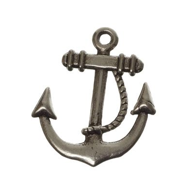 CM metal pendant anchor, 23 x 19 mm, silver-coloured 