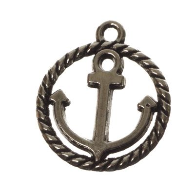 CM metal pendant anchor, 18 x 16 mm, silver-coloured 