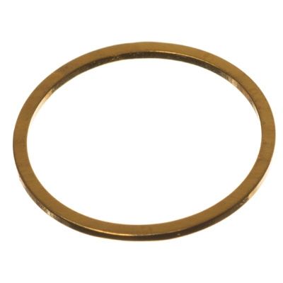 CM metal pendant circle, 16 x 1 mm, gold-coloured 