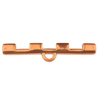 Cymbal Soros end piece for Tila Beads, 7 rows, rose gold plated 
