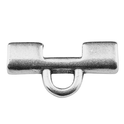 Cymbal Soros end piece for Tila Beads, 3 rows, antique silver plated 