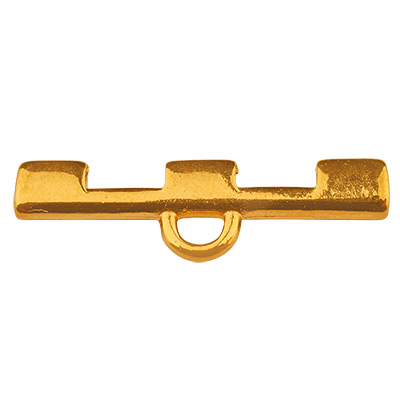 Cymbal Soros end piece for Tila Beads, 5 rows, gold plated 