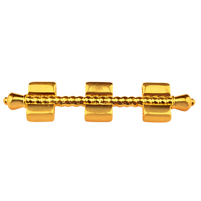 Cymbal Kalogeros Connector for Tila Beads, 5 rows, gold plated 