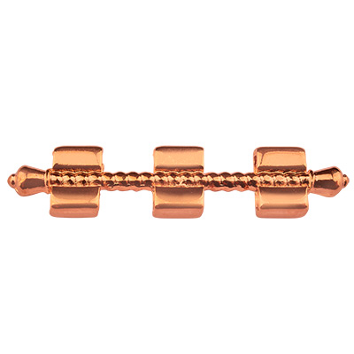 Cymbal Kalogeros Connector for Tila Beads, 5 rows, rose gold plated 