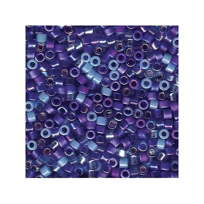 11/0 Miyuki Delica beads, cylinder (1,8 x 1,3 mm), colour: mix blue tones, approx. 7,2 gr 