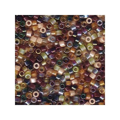 11/0 perles Miyuki Delica, cylindre (1,8 x 1,3 mm), couleur : mix earthtone, environ 7,2 gr 