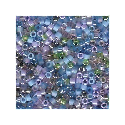 11/0 perles Miyuki Delica, cylindre (1,8 x 1,3 mm), couleur : mix serenity, environ 7,2 gr 
