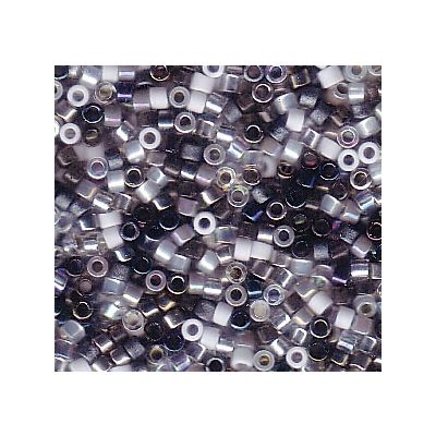 11/0 Miyuki Delica beads, cylinder (1,8 x 1,3 mm), colour: mix apparition, ca. 7,2 gr 