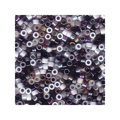 11/0 Miyuki Delica beads, cylinder (1,8 x 1,3 mm), colour: mix pebblestone, approx. 7,2 gr 