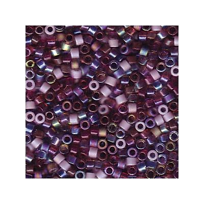 11/0 perles Miyuki Delica, cylindre (1,8 x 1,3 mm), couleur : mix vinyard, environ 7,2 gr 