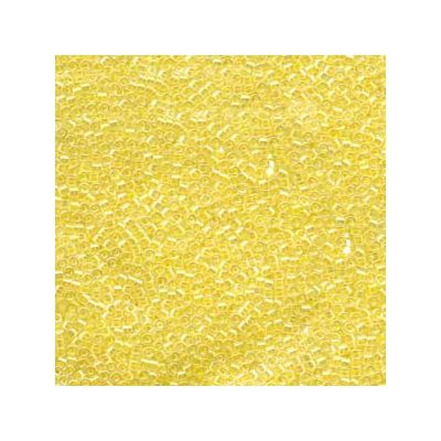 11/0 Miyuki Delica beads, cylinder (1,8 x 1,3 mm), colour: lined pale yellow, approx. 7,2 gr 