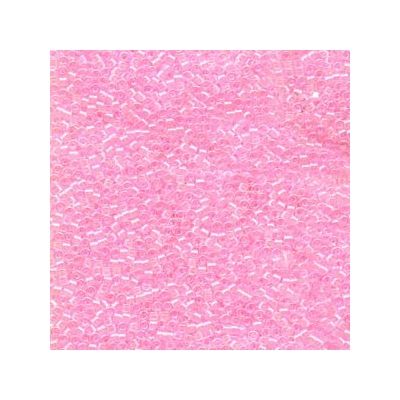 11/0 Miyuki Delica Perlen, Zylinder (1,8 x 1,3 mm), Farbe: lined pale pink , ca. 7,2 gr 
