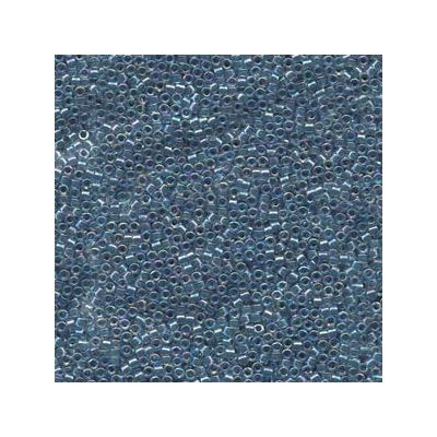 11/0 Miyuki Delica Perlen, Zylinder (1,8 x 1,3 mm), Farbe: lined lt blue, ca. 7,2 gr 