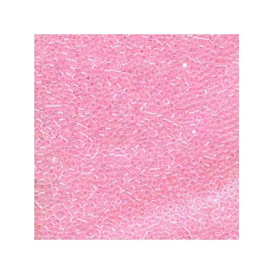 11/0 Miyuki Delica Perlen, Zylinder (1,8 x 1,3 mm), Farbe: lined pink AB, ca. 7,2 gr 
