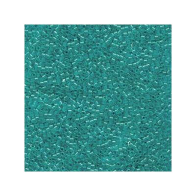 11/0 Miyuki Delica beads, cylinder (1,8 x 1,3 mm), colour: tr caribbean teal, approx. 7,2 gr 