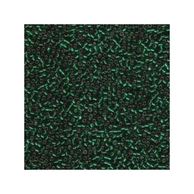 11/0 Miyuki Delica beads, cylinder (1,8 x 1,3 mm), colour: s / l green, approx. 7,2 gr 