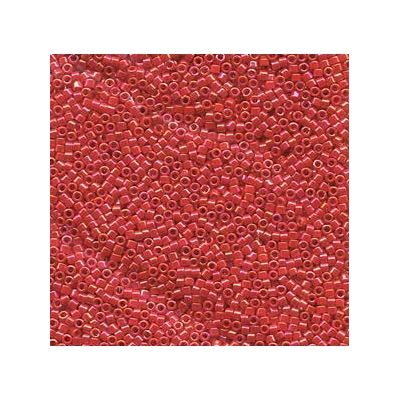 11/0 Miyuki Delica beads, cylinder (1,8 x 1,3 mm), colour: opaque lt siam AB, approx. 7,2 gr 