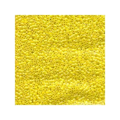 11/0 Miyuki Delica beads, cylinder (1,8 x 1,3 mm), colour: opaque yellow AB, ca. 7,2 gr 