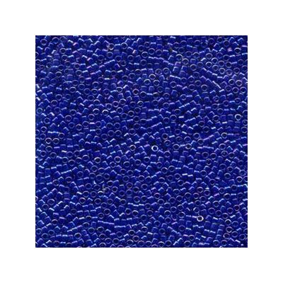 11/0 Miyuki Delica beads, cylinder (1,8 x 1,3 mm), colour: opaque royal blue AB, approx. 7,2 gr 