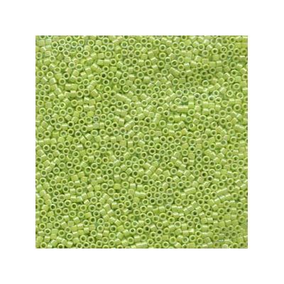 11/0 Miyuki Delica beads, cylinder (1,8 x 1,3 mm), colour: opaque chartreuse AB, approx. 7,2 gr 