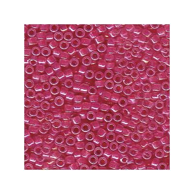 11/0 Miyuki Delica Perlen, Zylinder (1,8 x 1,3 mm), Farbe: rose lined opal AB, ca. 7,2 gr 